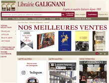 Tablet Screenshot of galignani.fr